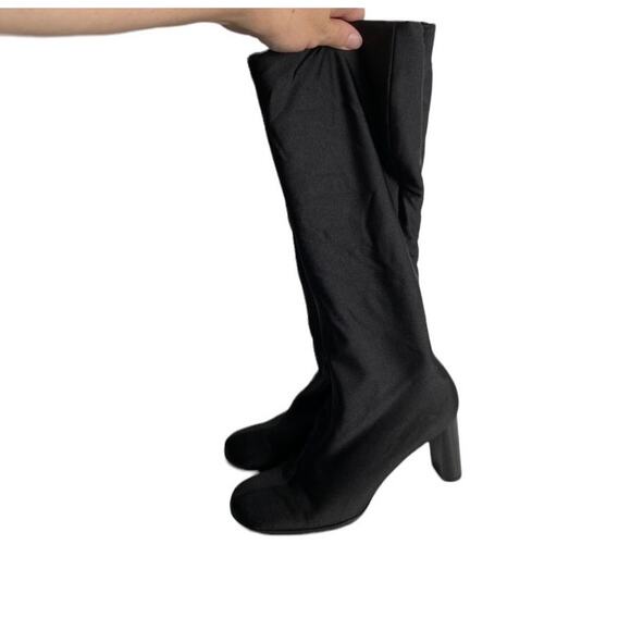 Robert Clergerie Paris Sz 5/6? Sock Boots Black Leather Made in France Designer - Picture 4 of 16